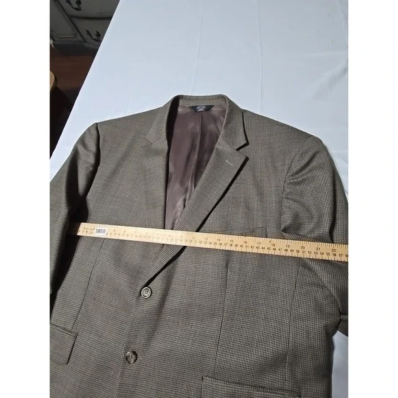 PRONTO UOMO BrownHerringbone PLATINUM WOOL SPORT COAT 50S blazer suit jacket